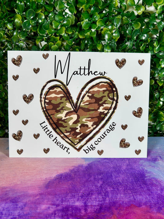 Metal Sign - Little Heart, Big Courage