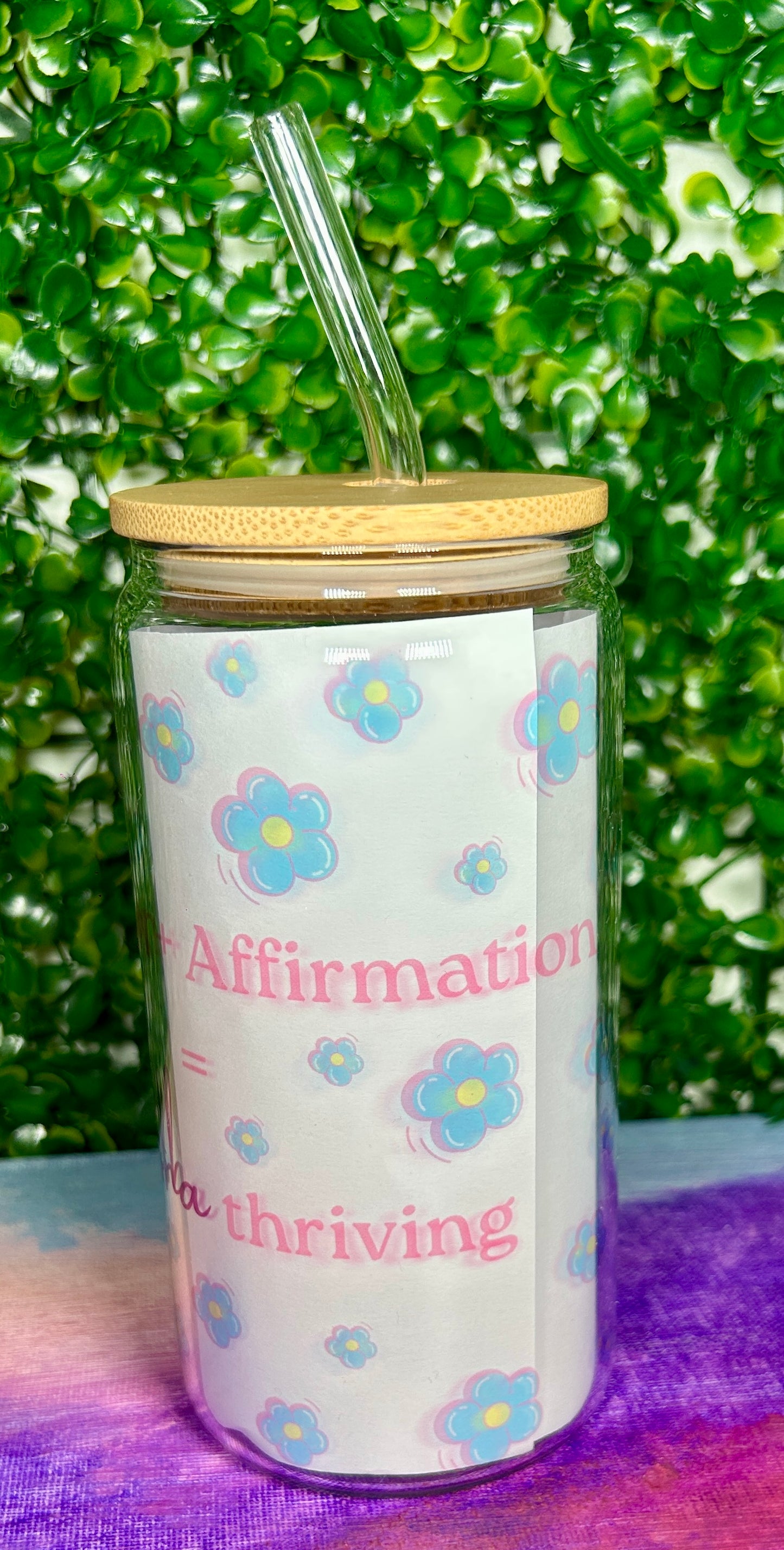 Glass Tumbler - Hydration & Affirmation