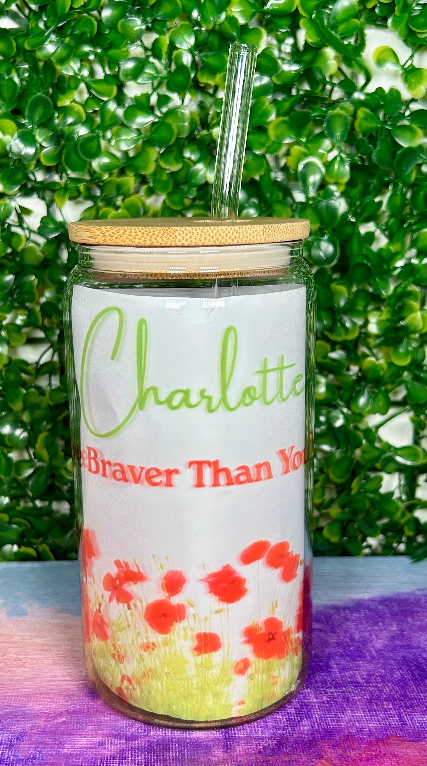 Glass Tumbler - Braver than you Believe