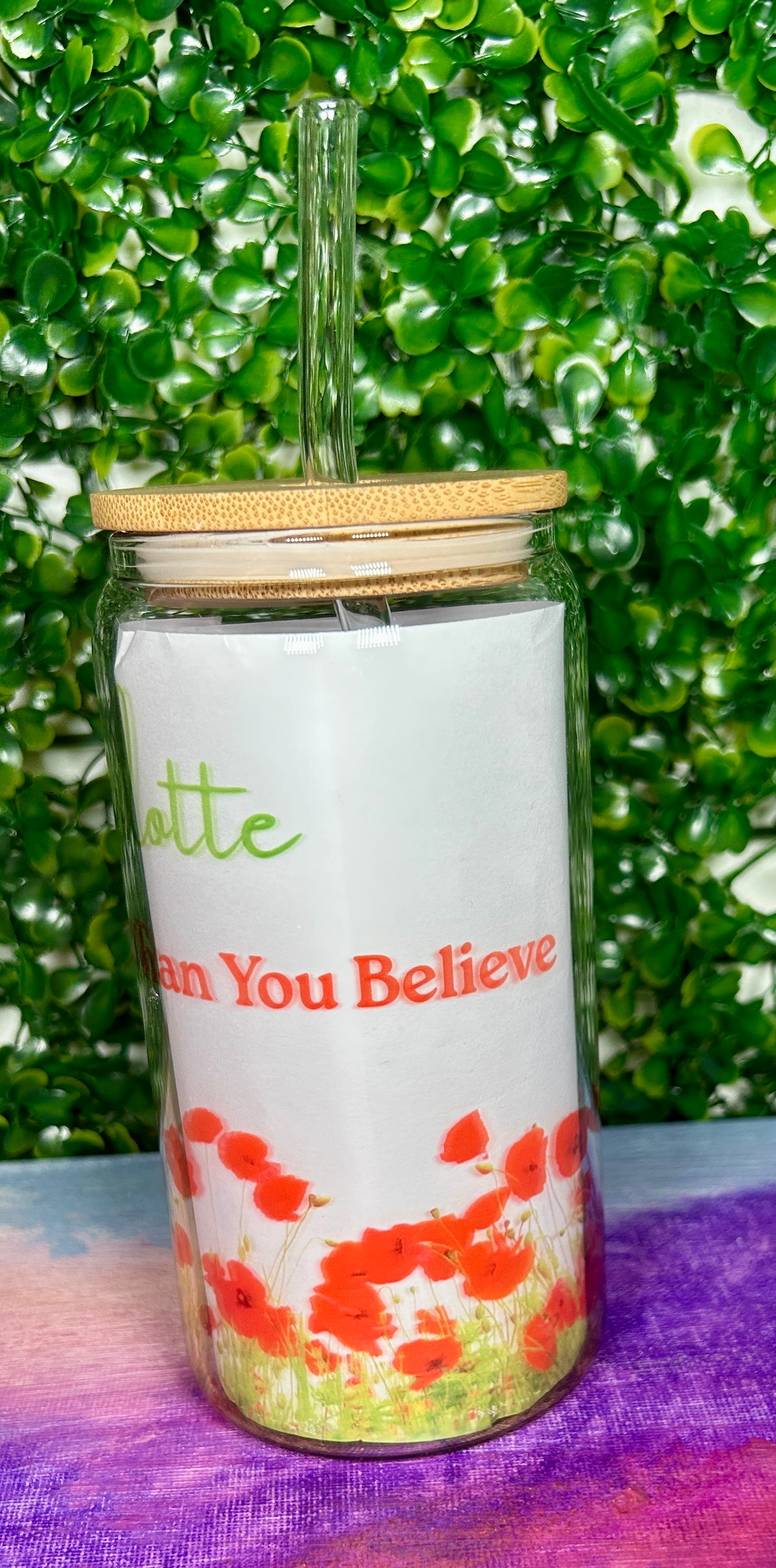 Glass Tumbler - Braver than you Believe